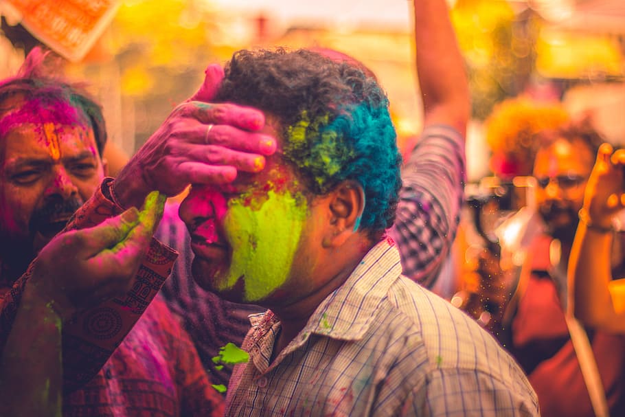 Color festival in Banaras India 